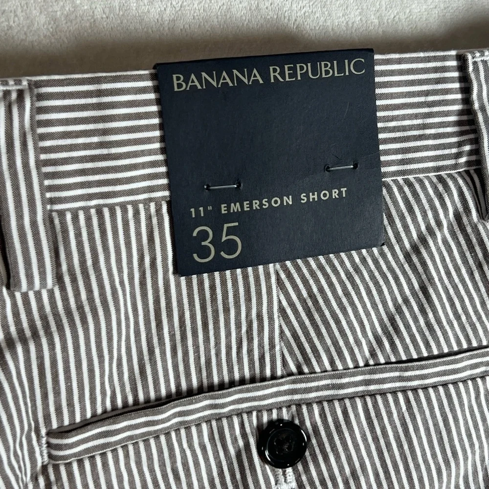 NWT Banana Republic Black and White Striped Men's Shorts
